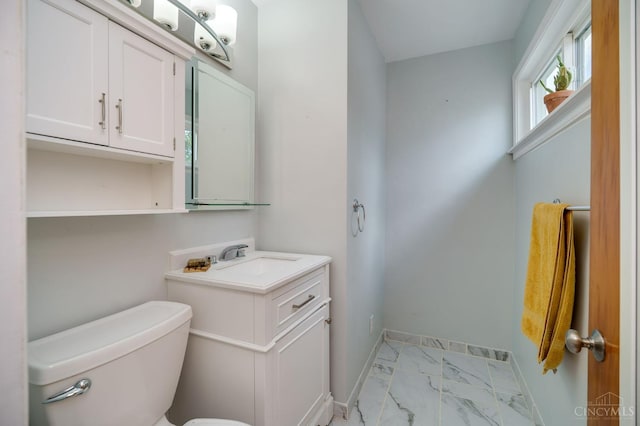 8012 Euclid Ave, Madeira, OH 45243 - half bathroom with marble finish floors and vanity