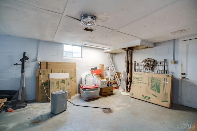 8012 Euclid Ave, Madeira, OH 45243 - below grade area with concrete block wall