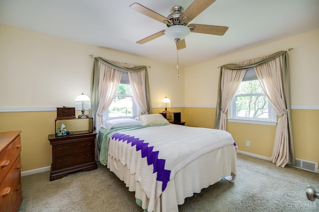 8012 Euclid Ave, Madeira, OH 45243 - carpeted bedroom with baseboards and ceiling fan
