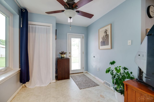 8012 Euclid Ave, Madeira, OH 45243 - entrance foyer featuring a ceiling fan and baseboards