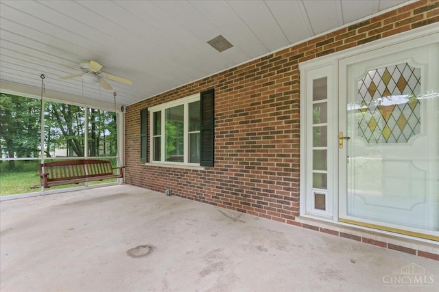 2535 Crane Schoolhouse Rd, Tate Twp, OH 45106 - porch with a ceiling fan