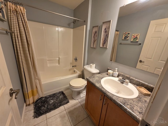 311 Miami Trce Unit 5, Harrison, OH 45030 - bathroom featuring vanity, shower / tub combo with curtain, and tile patterned flooring