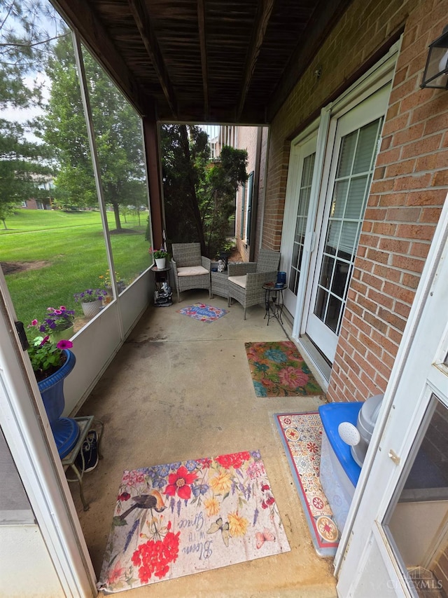 311 Miami Trce Unit 5, Harrison, OH 45030 - view of patio / terrace featuring french doors