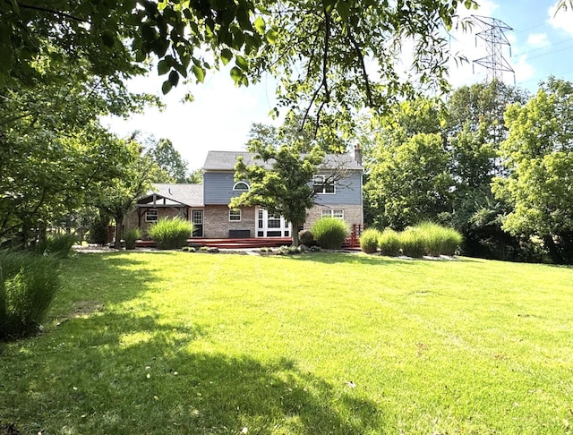 6330 Branch Hill Miamiville Rd, Miami Twp, OH 45140 - view of green lawn featuring a deck