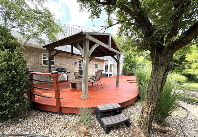 6330 Branch Hill Miamiville Rd, Miami Twp, OH 45140 - wooden deck with a gazebo and a grill