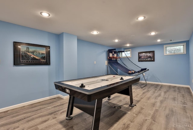 6330 Branch Hill Miamiville Rd, Miami Twp, OH 45140 - rec room featuring wood finished floors and recessed lighting