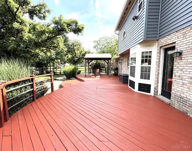 6330 Branch Hill Miamiville Rd, Miami Twp, OH 45140 - wooden terrace featuring a gazebo