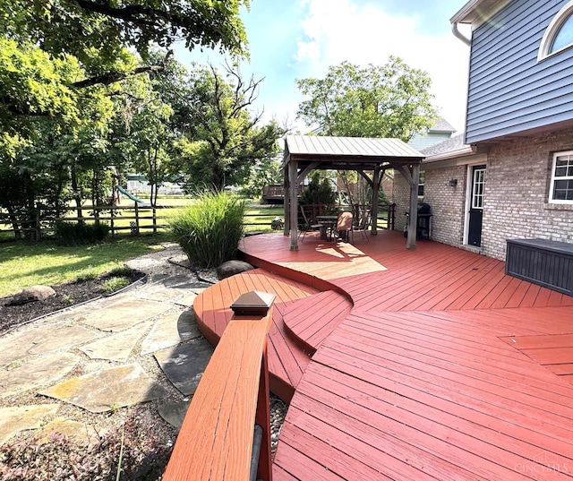6330 Branch Hill Miamiville Rd, Miami Twp, OH 45140 - deck with a gazebo and grilling area