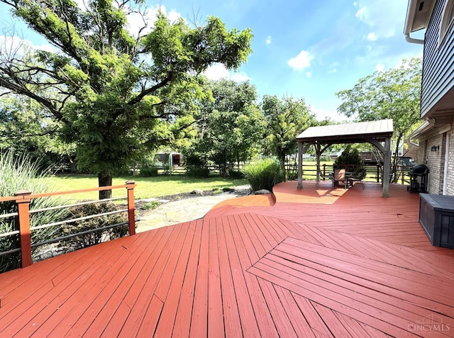 6330 Branch Hill Miamiville Rd, Miami Twp, OH 45140 - wooden terrace with a gazebo and a lawn