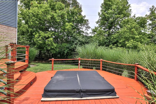 6330 Branch Hill Miamiville Rd, Miami Twp, OH 45140 - deck featuring a covered hot tub