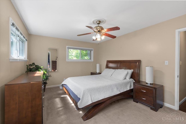 281 Compton Rd, Wyoming, OH 45215 - bedroom with light colored carpet and a ceiling fan