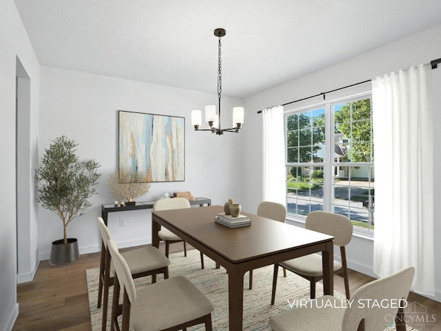 2380 Oaktree Pl, Cincinnati, OH 45238 - dining space with a chandelier and wood finished floors