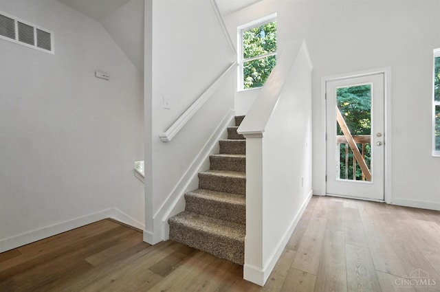 2380 Oaktree Pl, Cincinnati, OH 45238 - staircase with wood finished floors and baseboards