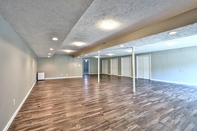 6154 Taylor Pike, Wayne Twp, OH 45107 - finished below grade area featuring wood finished floors, a textured ceiling, and recessed lighting