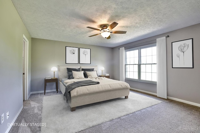 6154 Taylor Pike, Wayne Twp, OH 45107 - carpeted bedroom featuring a textured ceiling and ceiling fan