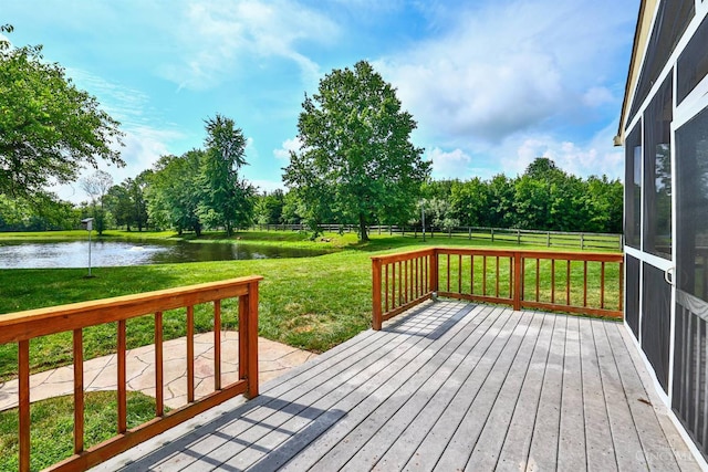 6154 Taylor Pike, Wayne Twp, OH 45107 - wooden terrace with a water view and view of scattered trees