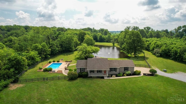 6154 Taylor Pike, Wayne Twp, OH 45107 - aerial view of property and surrounding area with a large body of water and a pool