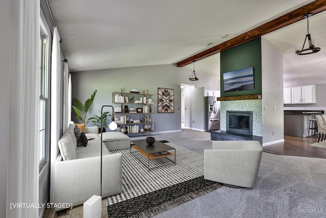 6154 Taylor Pike, Wayne Twp, OH 45107 - living room with carpet and a glass covered fireplace