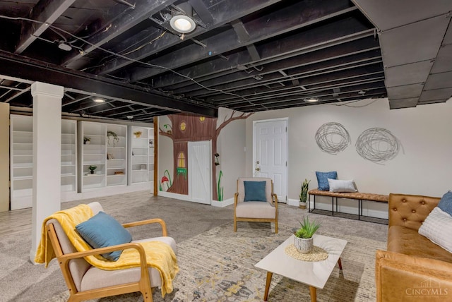 1050 Holz Ave, Anderson Twp, OH 45230 - finished basement featuring carpet and baseboards