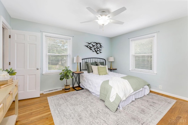 1050 Holz Ave, Anderson Twp, OH 45230 - bedroom with wood finished floors and ceiling fan