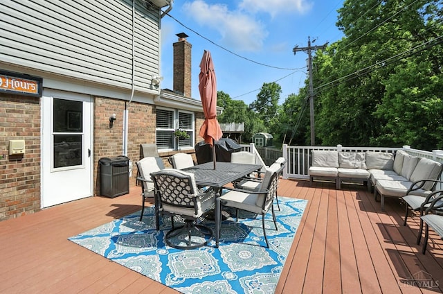 4961 Troubador Ct, Delhi Twp, OH 45238 - wooden deck featuring an outdoor living space and outdoor dining space