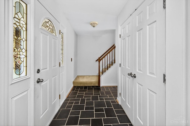 2724 Bentley Ct, Anderson Twp, OH 45244 - entryway with stairway and baseboards