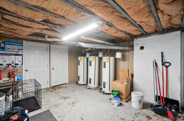 3254 Berwyn Pl, Cincinnati, OH 45209 - unfinished basement with electric water heater