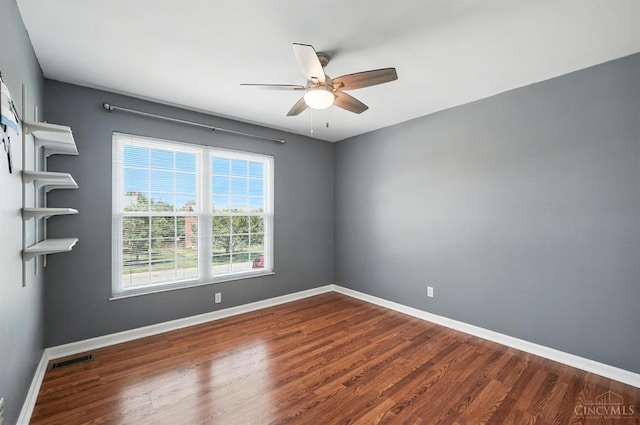 7102 Lookout Ct, Liberty Twp, OH 45011 - empty room featuring a ceiling fan and wood finished floors