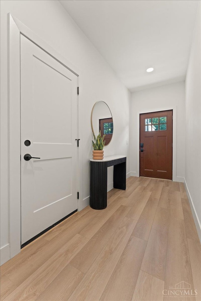 963 Windsor St, Cincinnati, OH 45206 - foyer with light wood finished floors and recessed lighting