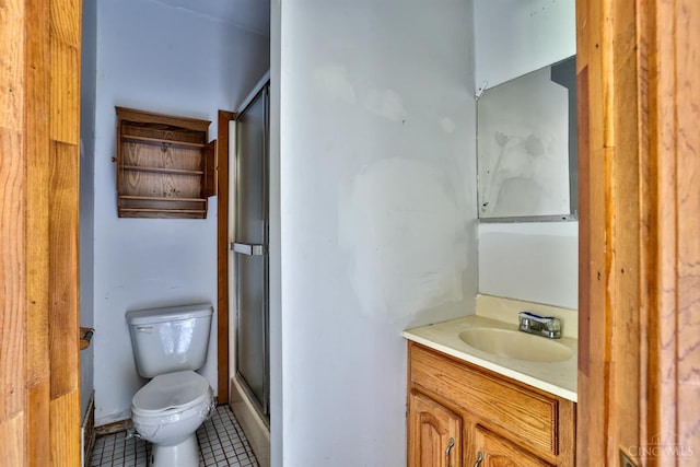 17403 Bloomrose Rd, Sterling Twp, OH 45176 - bathroom featuring vanity, a shower stall, and tile patterned floors