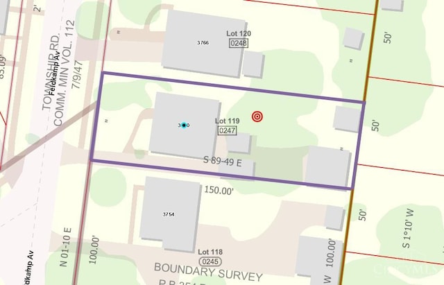 3760 Feldkamp Ave, Green Twp, OH 45211 - map showing property parcels
