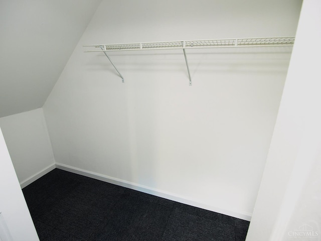 3527 Reemelin Rd, Green Twp, OH 45211 - spacious closet with dark carpet and lofted ceiling