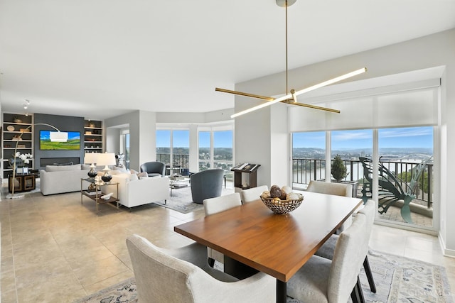 1201 Edgecliff Pl Unit 1083, Cincinnati, OH 45206 - dining area featuring built in shelves and light tile patterned floors