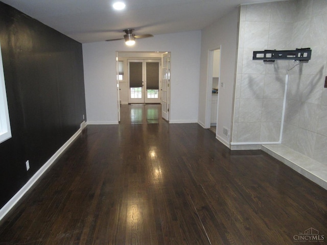 8608 Long Ln, Springfield Twp, OH 45231 - hallway with dark wood finished floors and baseboards