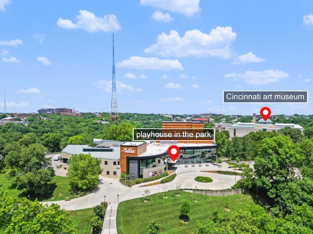 1236 Louden St, Cincinnati, OH 45202 - aerial view of a tree filled landscape