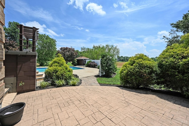 8424 Oak Grove Rd, Georgetown, OH 45121 - view of patio with an outdoor pool
