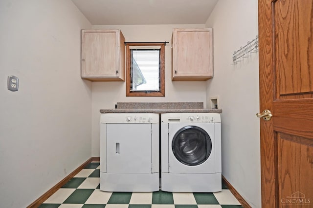 8424 Oak Grove Rd, Georgetown, OH 45121 - washroom with tile patterned floors, washing machine and clothes dryer, and cabinet space