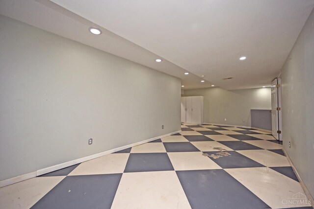 8424 Oak Grove Rd, Georgetown, OH 45121 - empty room featuring tile patterned floors and recessed lighting