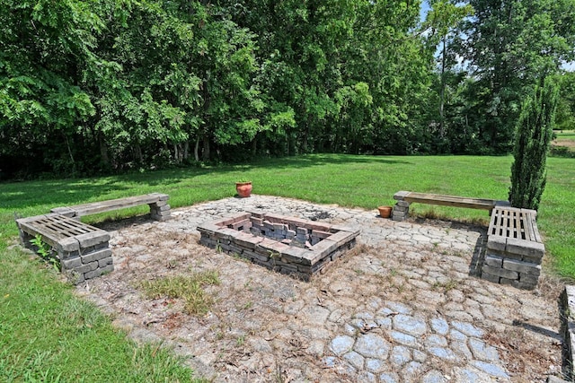 8424 Oak Grove Rd, Georgetown, OH 45121 - view of patio with a fire pit