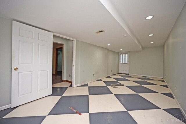 8424 Oak Grove Rd, Georgetown, OH 45121 - basement with tile patterned floors and recessed lighting