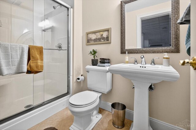 8069 Green Lake Dr, Liberty Twp, OH 45044 - full bathroom featuring a shower stall and tile patterned flooring