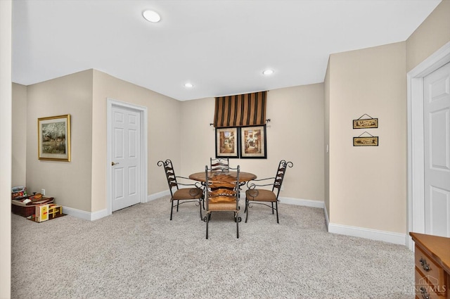 8069 Green Lake Dr, Liberty Twp, OH 45044 - dining area featuring carpet and recessed lighting