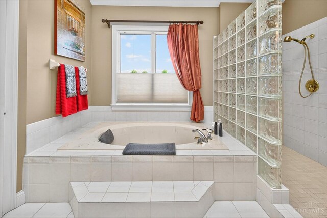 8069 Green Lake Dr, Liberty Twp, OH 45044 - full bathroom with a garden tub and a walk in shower