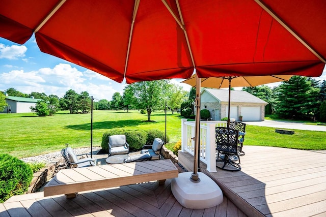 8069 Green Lake Dr, Liberty Twp, OH 45044 - wooden terrace with a yard