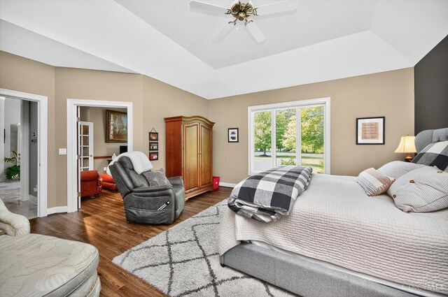 8069 Green Lake Dr, Liberty Twp, OH 45044 - bedroom featuring dark wood-style flooring and a ceiling fan