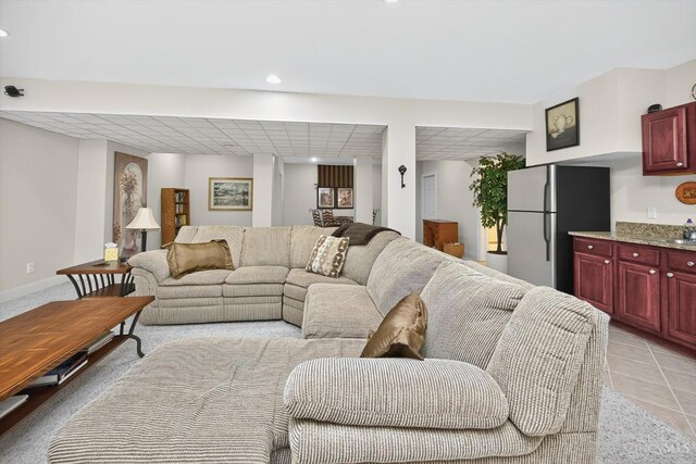 8069 Green Lake Dr, Liberty Twp, OH 45044 - living area featuring recessed lighting and light tile patterned floors