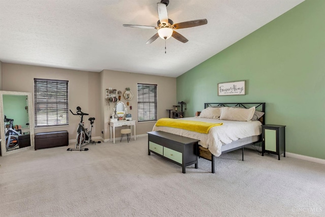 1820 Meadow Sweet Dr, Turtle Creek Twp, OH 45036 - carpeted bedroom with a ceiling fan and vaulted ceiling