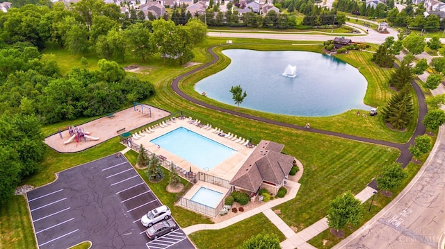 1820 Meadow Sweet Dr, Turtle Creek Twp, OH 45036 - aerial view of a pool
