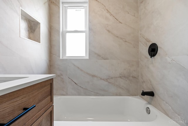 4150 Paddock Rd, Cincinnati, OH 45229 - full bathroom with vanity, tub / shower combination, and plenty of natural light