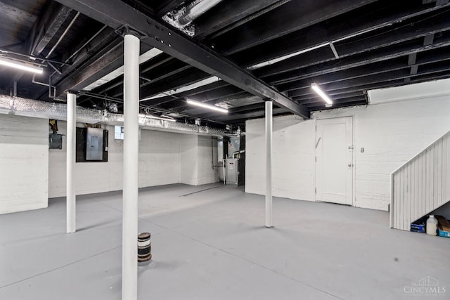 4150 Paddock Rd, Cincinnati, OH 45229 - unfinished basement with electric panel and gas meter